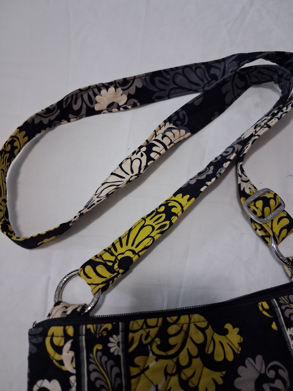 Vera Bradley Floral Crossbody Bag - Black & Yellow - Picture 12 of 12